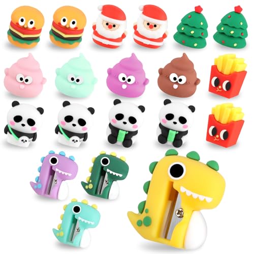 LWMTT 20 Stück Bleistiftspitzer für Kinder Cartoon Anspitzer Set mit Behälter Manueller Handspitzer für Alle Bleistiftformen Spitzer Klein Ideal als Mitgebsel Kindergeburtstag, Schulanfang & Partys LWMTT 20 Stück Bleistiftspitzer für Kinder Cartoon Anspitzer Set mit Behälter Manueller Handspitzer für Alle Bleistiftformen Spitzer Klein Ideal als Mitgebsel Kindergeburtstag, Schulanfang & Partys von LWMTT