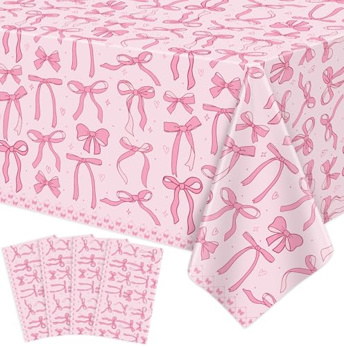 4 Stück Rosa Bogen Geburtstag Dekorationen Tischdecken Bogen Party Dekorationen Rechteck Mädchen Geburtstag Tischdecken 4 Stück Rosa Bogen Geburtstag Dekorationen Tischdecken Bogen Party Dekorationen Rechteck Mädchen Geburtstag Tischdecken von LWYGEGJO