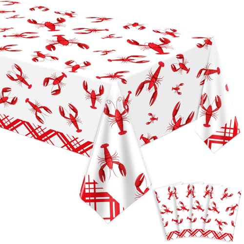 4Pcs Flusskrebse Tischdecke Geburtstag Party weiß und rot Flusskrebse Tabelle deckt 51 x 86 Rectangle Lobster Tischdecke für Geburtstag Party Baby Dusche Hochzeit Dekoration liefert 4Pcs Flusskrebse Tischdecke Geburtstag Party weiß und rot Flusskrebse Tabelle deckt 51 x 86 Rectangle Lobster Tischdecke für Geburtstag Party Baby Dusche Hochzeit Dekoration liefert von LWYGEGJO