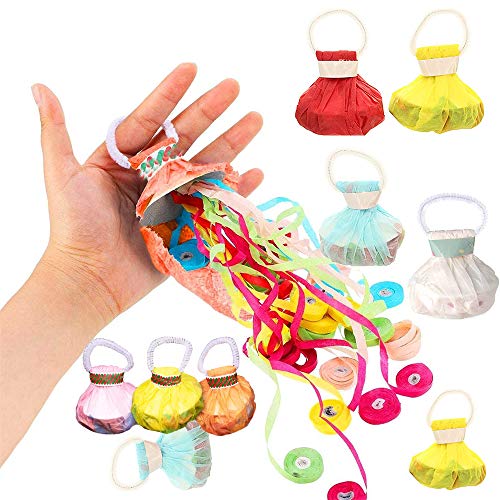 LWZko 10 Stück Luftschlangen Werfen, Wurf-Luftschlangen, Mehrfarbige Papierwurfstreamer für Neujahrsparty, Geburtstag, Hochzeit, Abschlussfeier, Party Favours Shows (Zufällige Farbe) von LWZko