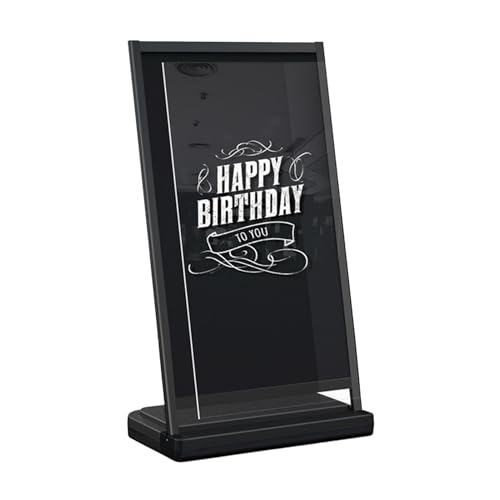 LXBAMKEA Plakatständer, Outdoor Winddicht Schilderhalter Mit Zeichenbrett, Business Events Anzeigetafel Message Board Restaurant Café Hochzeit Werbung Kreidetafel Schildständer(Black-A,65x40x119cm) von LXBAMKEA