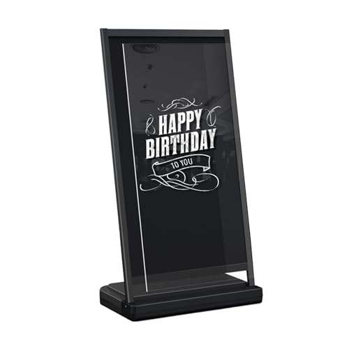 LXBAMKEA Plakatständer, Outdoor Winddicht Schilderhalter Mit Zeichenbrett, Business Events Anzeigetafel Message Board Restaurant Café Hochzeit Werbung Kreidetafel Schildständer(Black-A,65x40x129cm) von LXBAMKEA