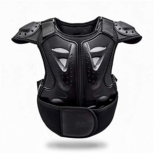 LXC Kind Rüstung Brustschutz Rückenprotektor Wirbelsäulenschutz Inlineskaten Schlittschuhlaufen Sportschutzausrüstung (Color : Black, Size : S) von LXC