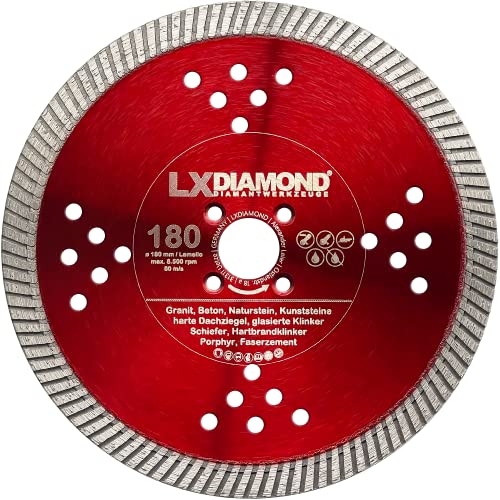 LXDIAMOND Diamant-Trennscheibe 180mm passend für Lamello Tanga Delta S2 / Fein MF14-180 Montagefräse Fensterfräse Trennfräsmaschine geeignet für Beton Granit Mauwerk ect. 180 mm LXDIAMOND Diamant-Trennscheibe 180mm passend für Lamello Tanga Delta S2 / Fein MF14-180 Montagefräse Fensterfräse Trennfräsmaschine geeignet für Beton Granit Mauwerk ect. 180 mm von LXDIAMOND