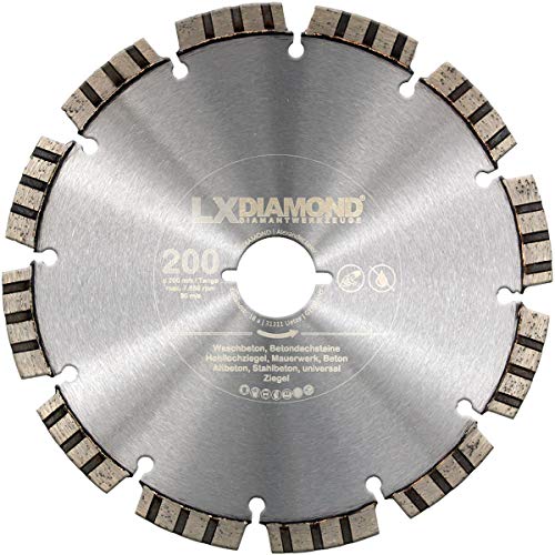 LXDIAMOND Diamant-Trennscheibe 200mm Premium Diamantscheibe Beton Mauerwerk Stein passend für Lamello Tanga DX200 Fensterfräse Montagefräse 200 mm LXDIAMOND Diamant-Trennscheibe 200mm Premium Diamantscheibe Beton Mauerwerk Stein passend für Lamello Tanga DX200 Fensterfräse Montagefräse 200 mm von LXDIAMOND