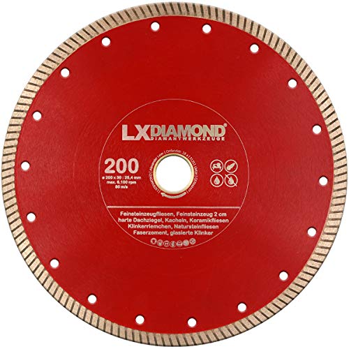 LXDIAMOND Diamant-Trennscheibe 200mm x 25,4mm ideal für den Dauereinsatz in 2-3cm Feinsteinzeug Terrassenplatten Feinsteinzeugfliesen Natursteinfliesen usw. Diamantscheibe 200 mm LXDIAMOND Diamant-Trennscheibe 200mm x 25,4mm ideal für den Dauereinsatz in 2-3cm Feinsteinzeug Terrassenplatten Feinsteinzeugfliesen Natursteinfliesen usw. Diamantscheibe 200 mm von LXDIAMOND