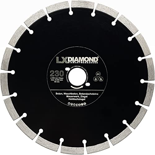 LXDIAMOND Diamant-Trennscheibe 230mm - Diamantscheibe für Beton Mauerwerk Universal - Trennscheibe passend für Bepo FFS 230 Montagefräse Fensterfugenschneider 230 mm - in Profi Qualität von LXDIAMOND
