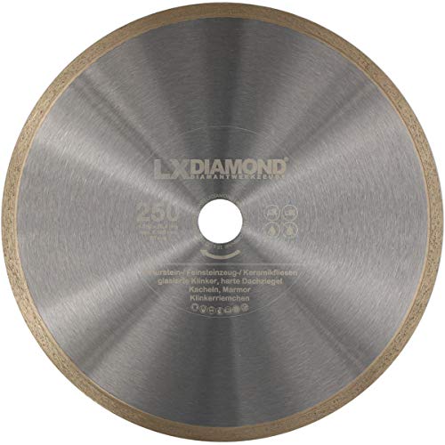 LXDIAMOND Diamant-Trennscheibe 250mm x 25,4mm für Fliesen Feinsteinzeugfliesen Natursteinfliesen Marmor Diamantscheibe 250 mm LXDIAMOND Diamant-Trennscheibe 250mm x 25,4mm für Fliesen Feinsteinzeugfliesen Natursteinfliesen Marmor Diamantscheibe 250 mm von LXDIAMOND