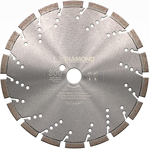 LXDIAMOND Diamant-Trennscheibe 300mm x 30,0mm Hartgestein Diamantscheibe für Klinker Beton Stein Mauerwerk Stahlbeton für Trennjäger, Steintrennmaschinen, Fugenschneider 300 mm - in Premium Qualität LXDIAMOND Diamant-Trennscheibe 300mm x 30,0mm Hartgestein Diamantscheibe für Klinker Beton Stein Mauerwerk Stahlbeton für Trennjäger, Steintrennmaschinen, Fugenschneider 300 mm - in Premium Qualität von LXDIAMOND