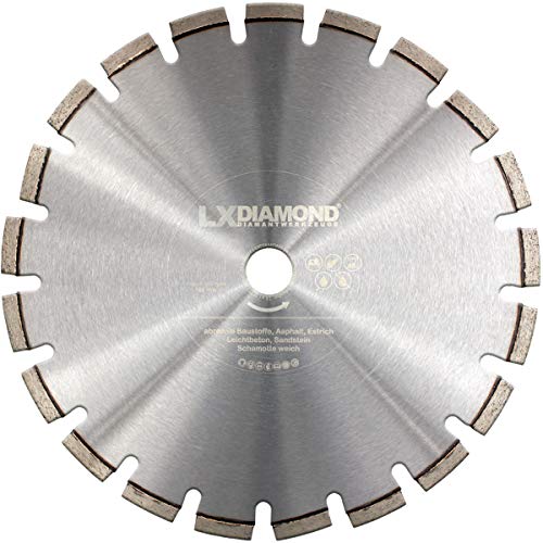 LXDIAMOND Diamant-Trennscheibe 350mm x 20,0mm - Diamanttrennscheibe für abrasive Baustoffe, Estrich, Asphalt - Diamantscheibe 350 mm - in Premium Qualität LXDIAMOND Diamant-Trennscheibe 350mm x 20,0mm - Diamanttrennscheibe für abrasive Baustoffe, Estrich, Asphalt - Diamantscheibe 350 mm - in Premium Qualität von LXDIAMOND