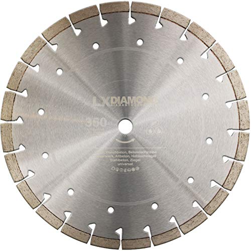 LXDIAMOND Diamant-Trennscheibe 350mm x 20,0mm PREMIUM Hartgestein Diamantscheibe für Klinker Beton Mauerwerk Stahlbeton Granit für Trennjäger, Steintrennmaschine, Fugenschneider 350 mm LXDIAMOND Diamant-Trennscheibe 350mm x 20,0mm PREMIUM Hartgestein Diamantscheibe für Klinker Beton Mauerwerk Stahlbeton Granit für Trennjäger, Steintrennmaschine, Fugenschneider 350 mm von LXDIAMOND