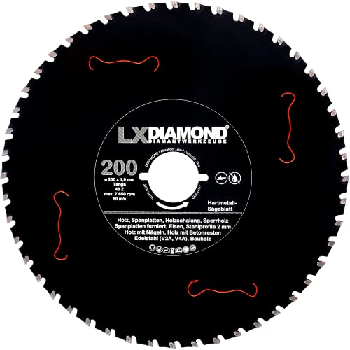LXDIAMOND Hartmetall Sägeblatt 200mm für Holz, Stahlprofile, Eisen, Metall - Trennscheibe passend für Lamello Tanga DX200 Fensterfräse Montagefräse Fensterfugenschneider 200 mm - in Premium Qualität LXDIAMOND Hartmetall Sägeblatt 200mm für Holz, Stahlprofile, Eisen, Metall - Trennscheibe passend für Lamello Tanga DX200 Fensterfräse Montagefräse Fensterfugenschneider 200 mm - in Premium Qualität von LXDIAMOND