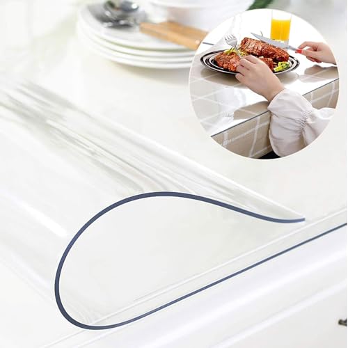 Tischdecke Transparent Tischfolie 140x240cm Geruchlos PVC Durchsichtige Tischdecke,1.0mm Glasklar Weiche Folie Tischmatte,Kein Schrumpfen Fettdicht Tischschutzfolie,PVC Folie für Tisch Tischdecke Transparent Tischfolie 140x240cm Geruchlos PVC Durchsichtige Tischdecke,1.0mm Glasklar Weiche Folie Tischmatte,Kein Schrumpfen Fettdicht Tischschutzfolie,PVC Folie für Tisch von LXHFSH