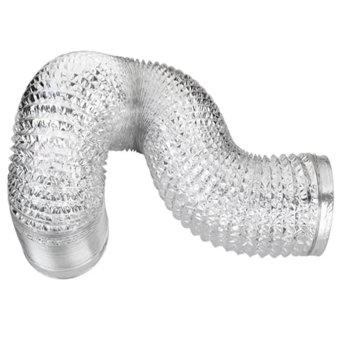 LXHZSY Abluftschlauch Schlauch Trockner Entlüftungskanal Kanalisierung Flexible Luftbelüftung Auspuff Aluminium Heizung Fan Flex Zoll Klemme Isolierte Ellenbogen Klimaanlage(Dia.100mm,Length 6M) von LXHZSY