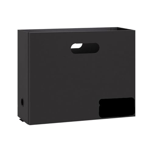 LXHZSY Aktenordner Kunststoff-Datei-Box große Kapazität Faltbare A4 Aufbewahrungsbox Schreibwaren liefert Dokument Organizer Box(Black) von LXHZSY