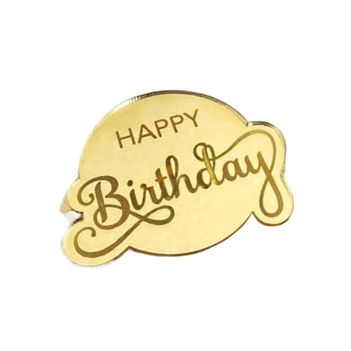 LXHZSY Tortendeko 20 Stücke Gold Geburtstag Party Kuchen Dekoration Runde Kuchen Topper Alles Gute for Geburtstag Dekor Cupcake Dessert Zubehör Werkzeuge(Style1) von LXHZSY