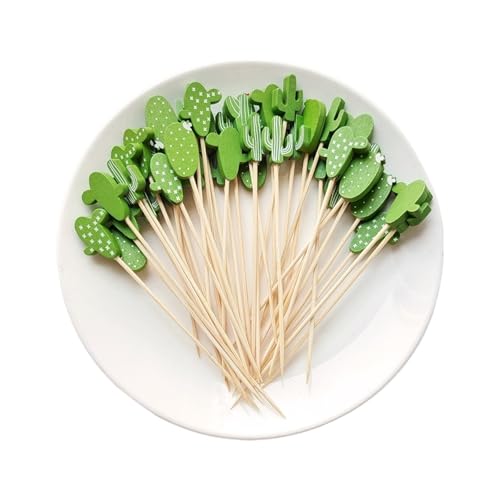 LXHZSY Tortendeko 50/100 Stück Hochzeit Perlenspieße Obst Cocktail Sticks Essen Buffet Snack Picks Gabeln Hochzeitszubehör Geburtstag(100pcs,Style13) von LXHZSY