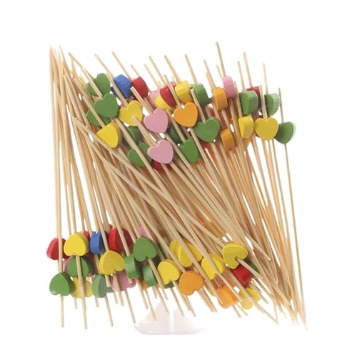 LXHZSY Tortendeko 50/100 Stück Hochzeit Perlenspieße Obst Cocktail Sticks Essen Buffet Snack Picks Gabeln Hochzeitszubehör Geburtstag(50pcs,Style12) von LXHZSY