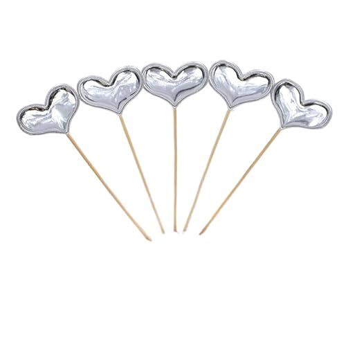 LXHZSY Tortendeko 50 Stück Kuchendekoration Stern Herz Cupcake Topper Deko Hochzeit Geburtstag Party Kuchen Dekorieren(50pcs Set 13) von LXHZSY