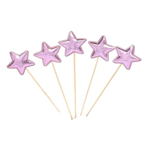 LXHZSY Tortendeko 50 Stück Kuchendekoration Stern Herz Cupcake Topper Deko Hochzeit Geburtstag Party Kuchen Dekorieren(50pcs Set 3) von LXHZSY