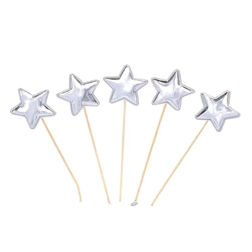 LXHZSY Tortendeko 50 Stück Kuchendekoration Stern Herz Cupcake Topper Deko Hochzeit Geburtstag Party Kuchen Dekorieren(50pcs Set 6) von LXHZSY