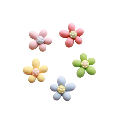 LXHZSY Tortendeko Farbige Blumen „Happy Birthday“-Kuchenaufsatz, weiche Keramik, Geburtstagsparty, Dessert-Dekoration(5pc Flowers A) von LXHZSY