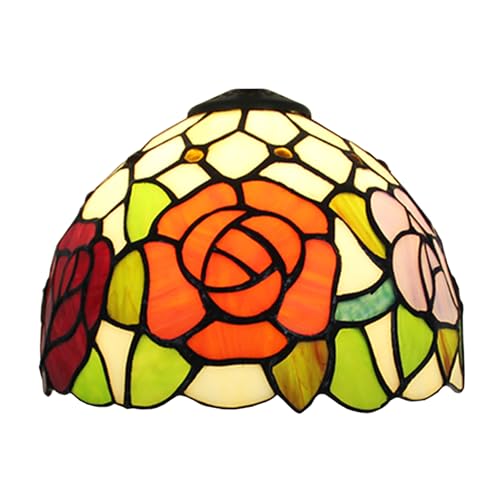 Buntglas-Lampenschirm-Ersatz – Vintage-Lichtabdeckung für Tischlampe, Pendelleuchte und Schreibtischleuchte, ideal für Heimdekoration Buntglas-Lampenschirm-Ersatz – Vintage-Lichtabdeckung für Tischlampe, Pendelleuchte und Schreibtischleuchte, ideal für Heimdekoration von LXJBBD