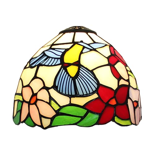 Buntglas-Lampenschirm-Ersatz – Vintage-Lichtabdeckung für Tischlampe, Pendelleuchte und Schreibtischleuchte, ideal für Heimdekoration Buntglas-Lampenschirm-Ersatz – Vintage-Lichtabdeckung für Tischlampe, Pendelleuchte und Schreibtischleuchte, ideal für Heimdekoration von LXJBBD