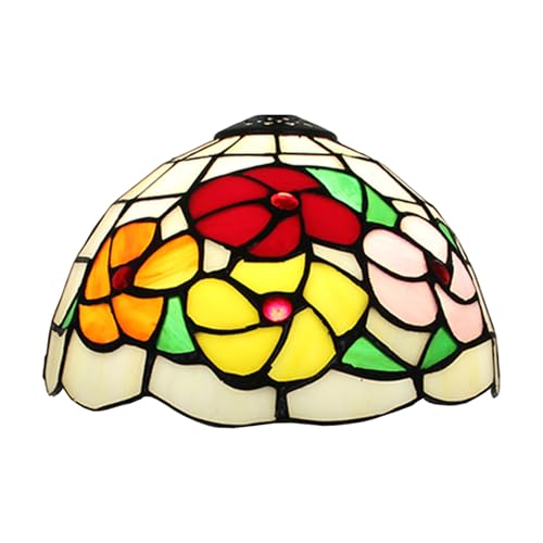 Buntglas-Lampenschirm-Ersatz – Vintage-Lichtabdeckung für Tischlampe, Pendelleuchte und Schreibtischleuchte, ideal für Heimdekoration Buntglas-Lampenschirm-Ersatz – Vintage-Lichtabdeckung für Tischlampe, Pendelleuchte und Schreibtischleuchte, ideal für Heimdekoration von LXJBBD