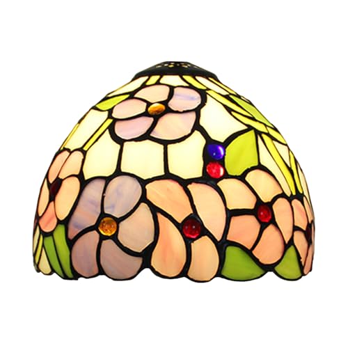 Buntglas-Lampenschirm-Ersatz – Vintage-Lichtabdeckung für Tischlampe, Pendelleuchte und Schreibtischleuchte, ideal für Heimdekoration Buntglas-Lampenschirm-Ersatz – Vintage-Lichtabdeckung für Tischlampe, Pendelleuchte und Schreibtischleuchte, ideal für Heimdekoration von LXJBBD