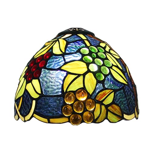 Buntglas-Lampenschirm-Ersatz – Vintage-Lichtabdeckung für Tischlampe, Pendelleuchte und Schreibtischleuchte, ideal für Heimdekoration Buntglas-Lampenschirm-Ersatz – Vintage-Lichtabdeckung für Tischlampe, Pendelleuchte und Schreibtischleuchte, ideal für Heimdekoration von LXJBBD