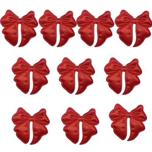10 x Schleifen, dekorative Flicken, Schleifen, zum Aufnähen, doppelseitig, Schleifen-Applikationen von LXJLXD
