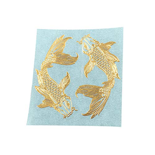 2 Stück/Paar goldene Karpfenfische, Epoxidharz-Form, Metallaufkleber, handgefertigte Schmuckfüllungen, Aufkleber, Zubehör für Handy zur Herstellung von Hüllen 2 Stück/Paar goldene Karpfenfische, Epoxidharz-Form, Metallaufkleber, handgefertigte Schmuckfüllungen, Aufkleber, Zubehör für Handy zur Herstellung von Hüllen von LXJLXD