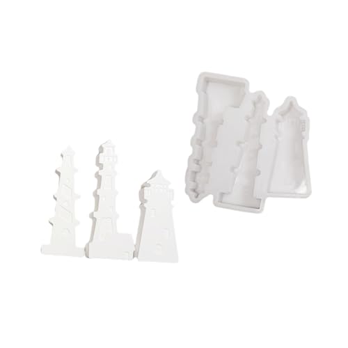 3D-Silikonformen mit Leuchtturm-Skulptur, für Epoxidharz, handgefertigt, Heimdekoration, Gips-Silikonformen von LXJLXD