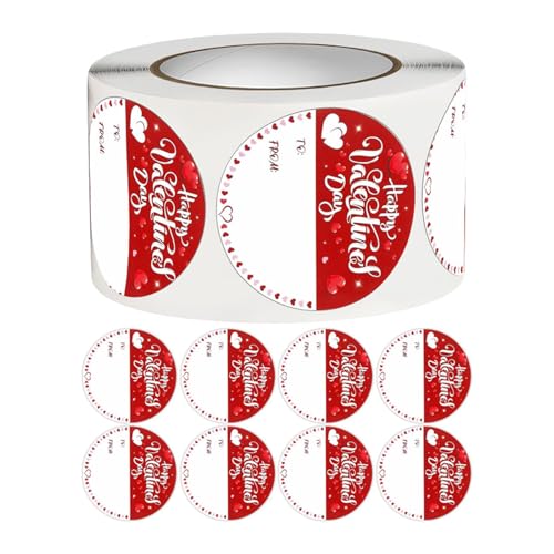 500 runde Siegelaufkleber, beschreibbar, 50 mm, selbstklebend, für Hochzeit, Jahrestag, Valentinstag 500 runde Siegelaufkleber, beschreibbar, 50 mm, selbstklebend, für Hochzeit, Jahrestag, Valentinstag von LXJLXD