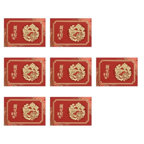 7 x 3D-Popup-Chinesische Neujahrskarten 2025 Jahr der Schlange Neujahrskarten für Familie, Freunde, Kinder von LXJLXD