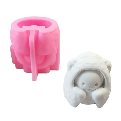 BlanketBear Silikonformen für Seifenherstellung, 3D-Tierform, Silikonformen für Epoxidharz, Kunsthandwerk von LXJLXD