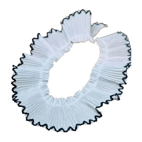 Chiffon-Spitzenborte mit Hahnentrittfalten, 3 cm breit, für modische Heimkleidung, Haarband, Bastelprojekte, Dekorationen von LXJLXD