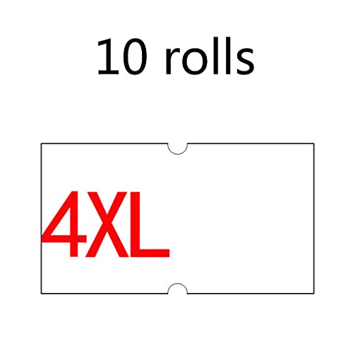 Etiketten für Etiketten, einreihig, Weiß, 22 mm x 12 mm, 10 Rollen von LXJLXD