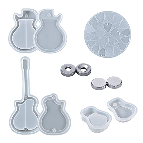 Flexibles, stabiles Silikon-Epoxidharz, Guss, Gitarrenform, Tablett für Handwerk und Heimdekoration von LXJLXD