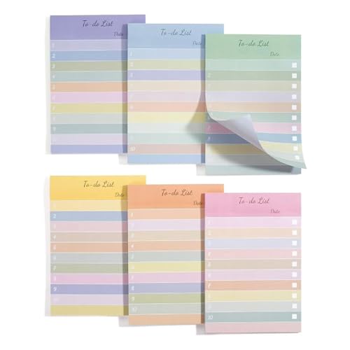 Haftnotizen, 300 Blatt, 10,2 x 15,2 cm, Notizblöcke für Planung, Planung, Büro, Schreiben, Notizblöcke, 6 Stück Haftnotizen, 300 Blatt, 10,2 x 15,2 cm, Notizblöcke für Planung, Planung, Büro, Schreiben, Notizblöcke, 6 Stück von LXJLXD