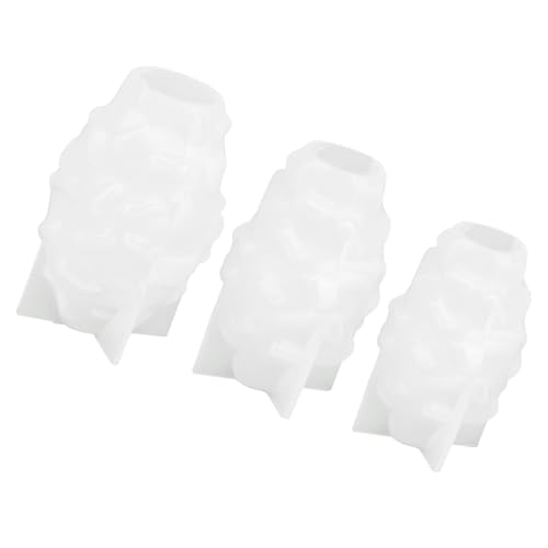 LXJLXD 3 Stück handgefertigte 3D-Formen aus Silikon, Ornament-Formen, geometrische Gießformen für Zuhause, Tisch, Schreibtisch-Dekorationen von LXJLXD