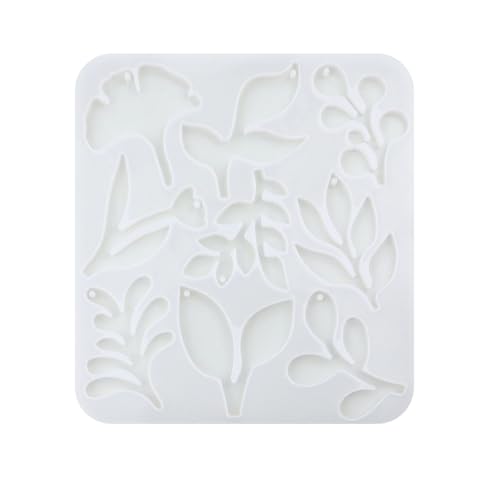 LXJLXD Blumen-Ohrring-Harzformen mit Löchern, Schmuck-Silikonformen für Ohrringe, Anhänger, Schmuckherstellung, Epoxidharz-Formen von LXJLXD