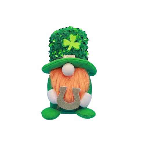 LXJLXD Patricks Day Plüschfiguren, handgefertigt, irisch, skandinavisch, Kobold, Kleeblätter, Heimschmuck von LXJLXD