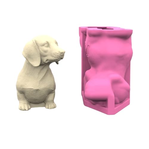 Mehrzweck-Silikon-Hundeform für Blumentöpfe, Epoxidharz, Vase, Pflanzgefäß und Stifthalter, Basteln von LXJLXD