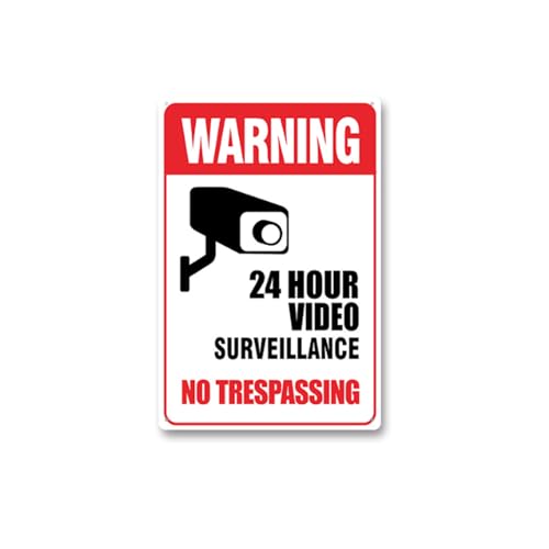 Warnschild für Überwachungskamera, reflektierendes Weißblech, einfache Installation, lange Nutzungsdauer Warnschild für Überwachungskamera, reflektierendes Weißblech, einfache Installation, lange Nutzungsdauer von LXJLXD