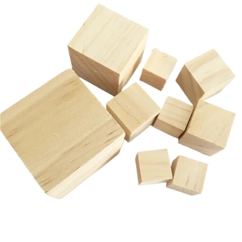 10/15/20/25/30/35/40mm Holz Quadratische Blöcke Mini Würfel Verschönerung for Holzarbeiten Handwerk DIY(2PCS 40MM) von LXLAEOANG