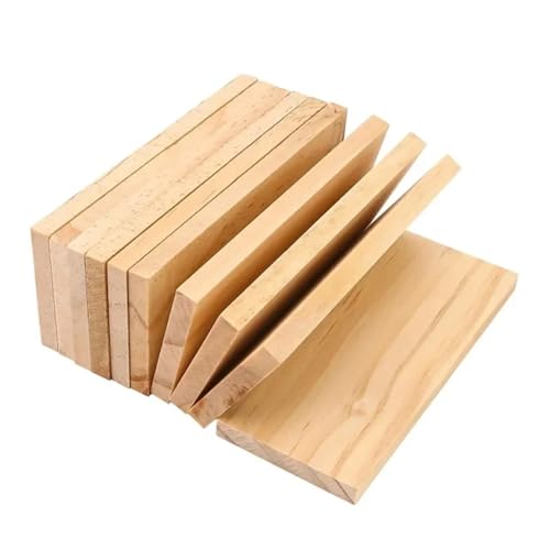 10 Stück unfertige Holzblöcke, rechteckige Bretter for Gemälde, Lasergravur, DIY-Kunsthandwerk, Architekturmodelle von LXLAEOANG