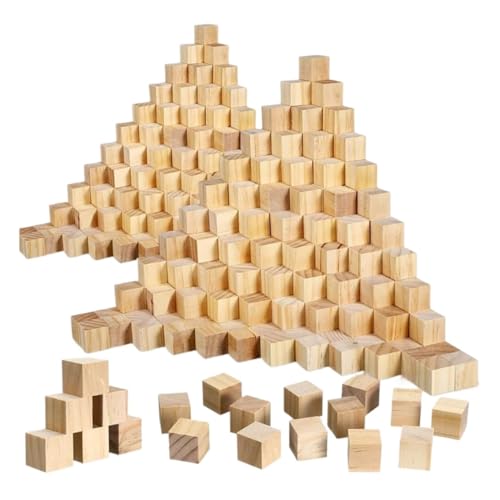 50/100 Stück 20/25/30 mm massive, glatte, unbehandelte Holzwürfel, leere Holzblöcke for DIY-Bastelarbeiten, Erstellen einzigartiger Puzzleteile(2.5cm,100pcs) von LXLAEOANG