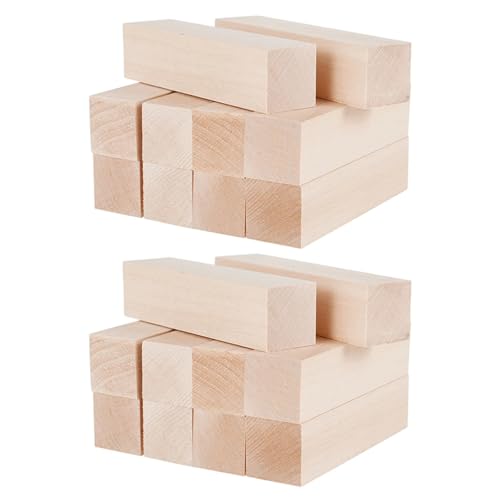 6/10/20 Stück Lindenholz-Schnitzblock, Kork, unvollendet, DIY-Holzhandwerk, Kunstbedarf for Anfänger/Bastelliebhaber(20pcs) von LXLAEOANG